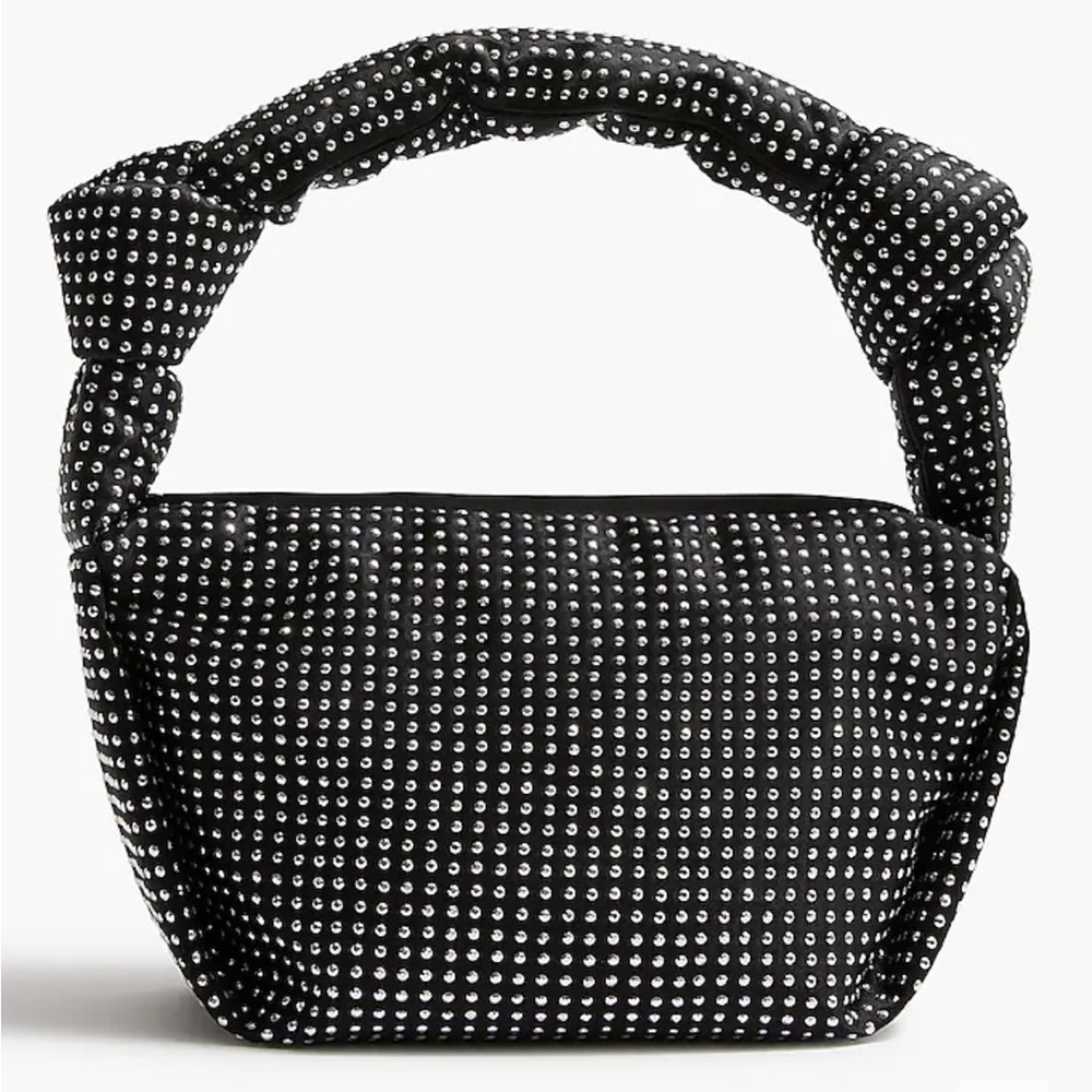 J Crew Studded Double Knot Handbag - Black